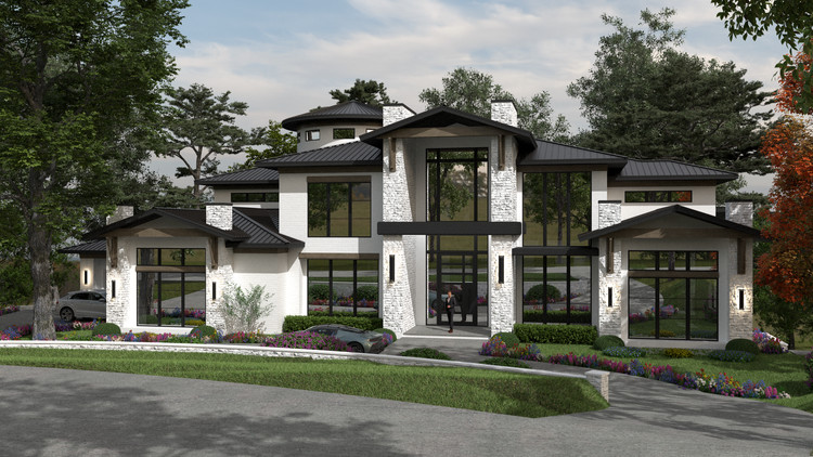 3D Rendering of Custom Home by Crest Residential Design