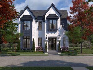3d Render Plan 1A - Custom Home Design by Crest Residential Design