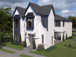 3d Render Plan 1A - Custom Home Design by Crest Residential Design