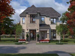 Render Plan 1C - Custom Home Design by Crest Residential Design