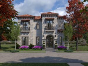 Render Plan 1B - Custom Home Design by Crest Residential Design
