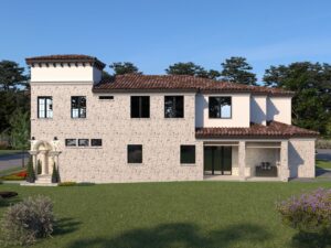 CRD Render Plan 2B - Custom Luxury Home Design by Crest Residential Design