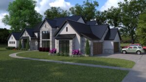3D Render Plan - 63C - Custom home Design by Crest Residential Design