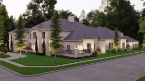 3D Renderings - Harrell-Lambert-Sunset - Custom Luxury Home Design by Crest Residential Design