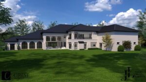 3D Render Plan - Bella Vista - Custom Luxury Home Design by Crest Residential Design