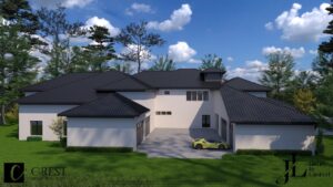 3D Render Plan - Bella Vista - Custom Luxury Home Design by Crest Residential Design